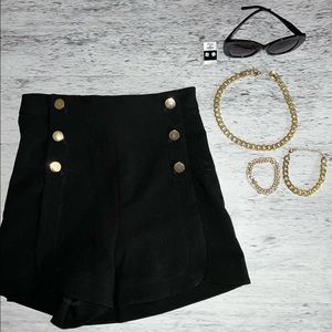 Gold detailed shorts